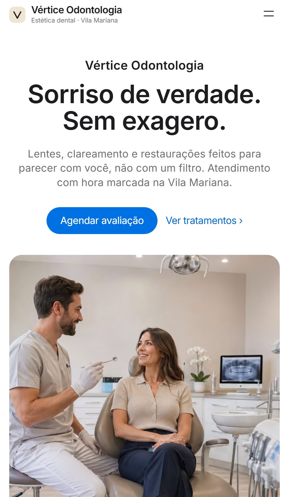 Modelo Vértice no celular