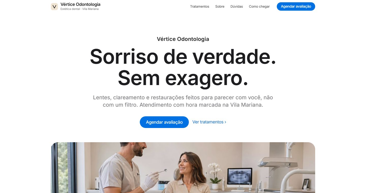 Modelo Vértice aberto no computador